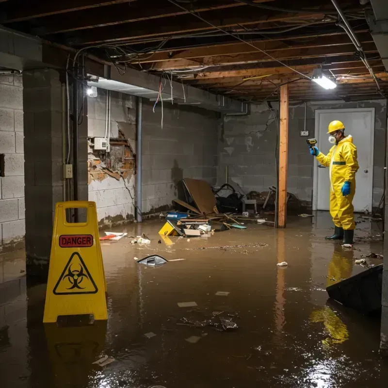 Flooded Basement Electrical Hazard in Uintah County, UT Property